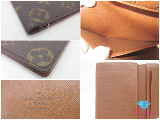 ルイ ヴィトン LOUIS VUITTON 長財布 札入れ モノグラム ポルト シェキエ カルト クレディ M62225 LV ロゴ 二つ折り財布 ロング ウォレット 【中古】【送料無料】 bs4194