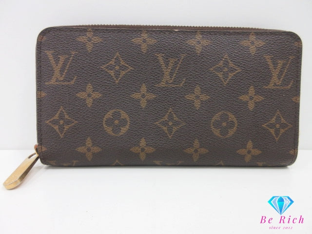 ルイ ヴィトン ジッピー ウォレット M60017 モノグラム 茶 ブラウン PVC レザー ラウンド ファスナー 長財布 LOUIS VUITTON 【中古】【送料無料】 bs4195