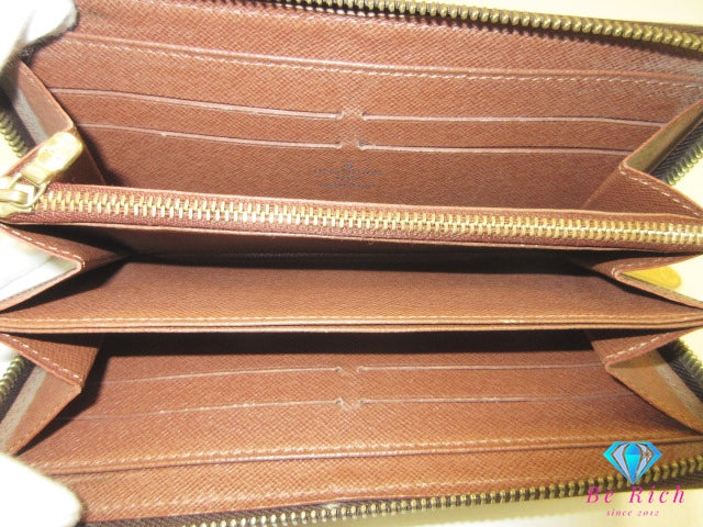 ルイ ヴィトン ジッピー ウォレット M60017 モノグラム 茶 ブラウン PVC レザー ラウンド ファスナー 長財布 LOUIS VUITTON 【中古】【送料無料】 bs4195