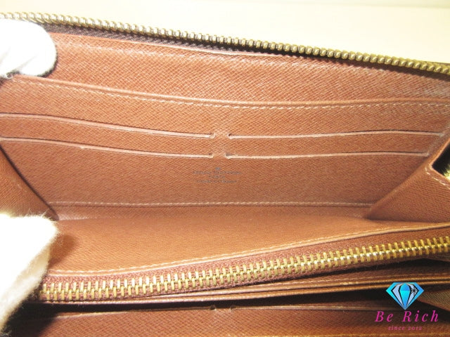 ルイ ヴィトン ジッピー ウォレット M60017 モノグラム 茶 ブラウン PVC レザー ラウンド ファスナー 長財布 LOUIS VUITTON 【中古】【送料無料】 bs4195