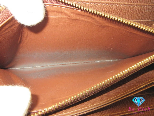 ルイ ヴィトン ジッピー ウォレット M60017 モノグラム 茶 ブラウン PVC レザー ラウンド ファスナー 長財布 LOUIS VUITTON 【中古】【送料無料】 bs4195