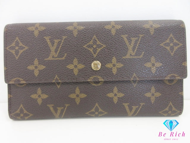 ルイ ヴィトン LOUIS VUITTON 三つ折り財布 長財布 モノグラム ポルト トレゾール インターナショナル M61215 ブラウン 茶 二つ折り財布 ロング ウォレット  【中古】【送料無料】 bs4200