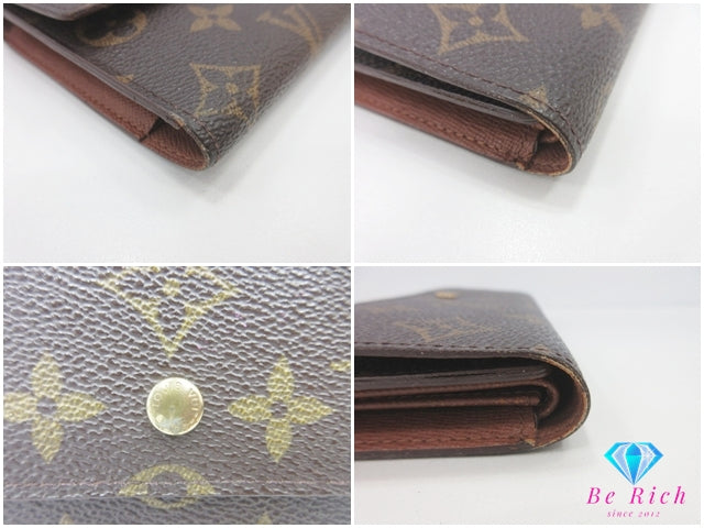 ルイ ヴィトン LOUIS VUITTON 三つ折り財布 長財布 モノグラム ポルト トレゾール インターナショナル M61215 ブラウン 茶 二つ折り財布 ロング ウォレット  【中古】【送料無料】 bs4200