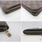 ルイ ヴィトン LOUIS VUITTON ラウンド ファスナー 長財布 ダミエ エベヌ ポルト モネ ジップ N61728 茶 ブラウン 財布 ロング ウォレット 【中古】【送料無料】 bs4201