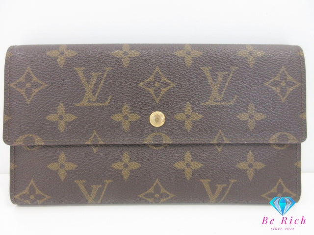 ルイ ヴィトン LOUIS VUITTON 三つ折り 長財布 モノグラム ポルト フォイユ インターナショナル M61217 LV ロゴ 二つ折り財布 ロング ウォレット 【中古】【送料無料】bs4205