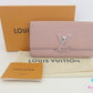ルイ ヴィトン LOUIS VUITTON ポルト フォイユ カプシーヌ M61250 マグノリア ピンク トリヨン レザー LV ロゴ 長財布 二つ折り財布 ロング ウォレット  【中古】【送料無料】 bs4207