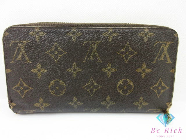 ルイ ヴィトン ジッピー ウォレット M60017 モノグラム 茶 ブラウン PVC レザー ラウンド ファスナー 長財布 LOUIS VUITTON 【中古】【送料無料】 bs4210
