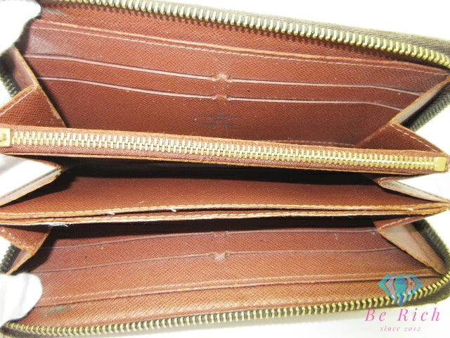 ルイ ヴィトン ジッピー ウォレット M60017 モノグラム 茶 ブラウン PVC レザー ラウンド ファスナー 長財布 LOUIS VUITTON 【中古】【送料無料】 bs4210