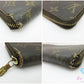 ルイ ヴィトン ジッピー ウォレット M60017 モノグラム 茶 ブラウン PVC レザー ラウンド ファスナー 長財布 LOUIS VUITTON 【中古】【送料無料】 bs4210