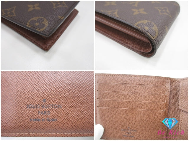 ルイ ヴィトン LOUIS VUITTON メンズ 二つ折り財布 M62288 モノグラム ポルト フォイユ マルコ 茶 ブラウン PVC レザー LV ロゴ コンパクト ウォレット M61675  【中古】【送料無料】 bs4212