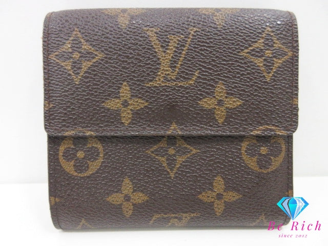 ルイ ヴィトン LOUIS VUITTON Wホック 二つ折り財布 モノグラム ポルト フォイユ エリーズ M61654 LV ロゴ ミニ コンパクト ウォレット 【中古】【送料無料】 bs4219