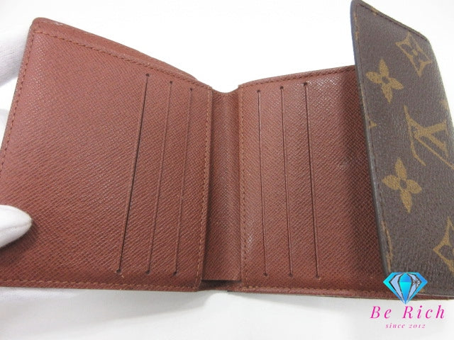 ルイ ヴィトン LOUIS VUITTON Wホック 二つ折り財布 モノグラム ポルト フォイユ エリーズ M61654 LV ロゴ ミニ コンパクト ウォレット 【中古】【送料無料】 bs4219