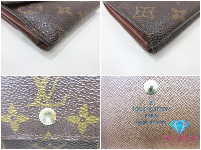 ルイ ヴィトン LOUIS VUITTON Wホック 二つ折り財布 モノグラム ポルト フォイユ エリーズ M61654 LV ロゴ ミニ コンパクト ウォレット 【中古】【送料無料】 bs4219