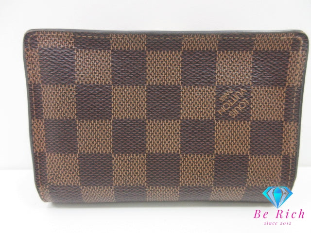 ルイ ヴィトン LOUIS VUITTON ポルトフォイユ ジュリエット N60380 二つ折り 財布 ダミエ エベヌ ピンク ベージュ LV ロゴ コンパクト ウォレット 【中古】【送料無料】bs4220