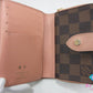 ルイ ヴィトン LOUIS VUITTON ポルトフォイユ ジュリエット N60380 二つ折り 財布 ダミエ エベヌ ピンク ベージュ LV ロゴ コンパクト ウォレット 【中古】【送料無料】bs4220