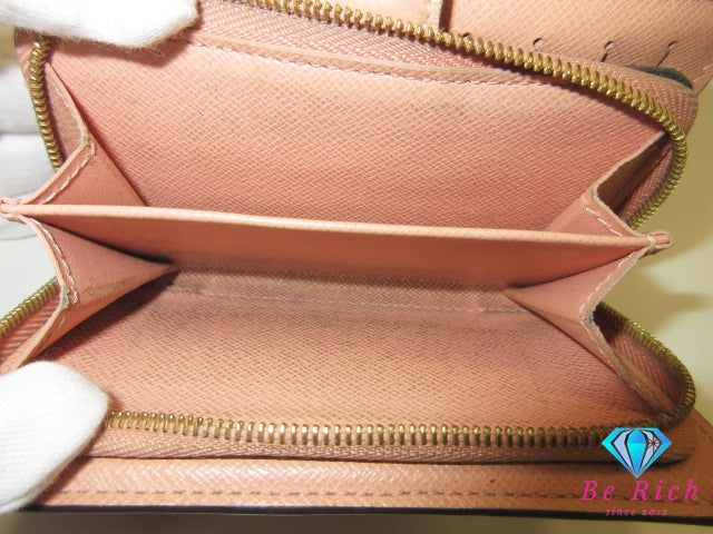 ルイ ヴィトン LOUIS VUITTON ポルトフォイユ ジュリエット N60380 二つ折り 財布 ダミエ エベヌ ピンク ベージュ LV ロゴ コンパクト ウォレット 【中古】【送料無料】bs4220