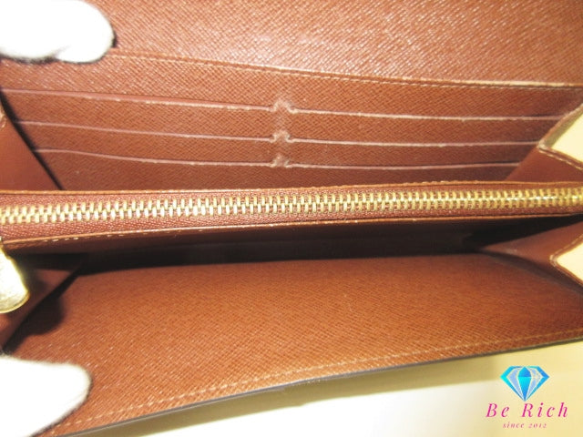 ルイ ヴィトン LOUIS VUITTON 二つ折り財布 長財布 M61734 モノグラム ポルトフォイユ サラ ブラウン 茶 LV ロゴ ロング ウォレット 【中古】【送料無料】 bs4221