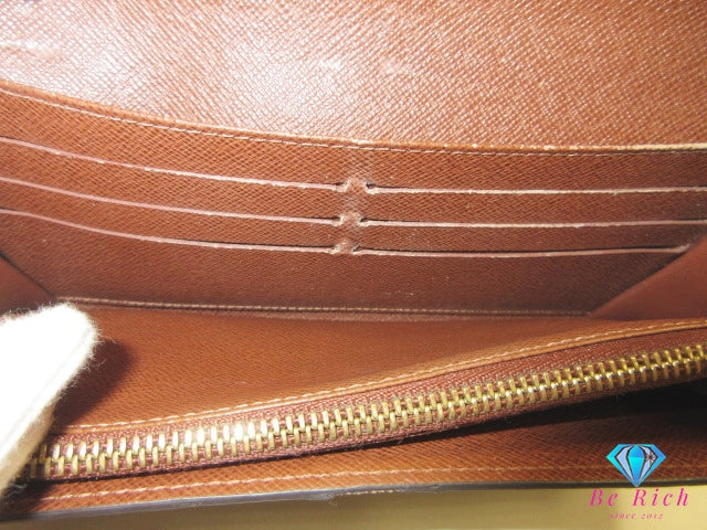 ルイ ヴィトン LOUIS VUITTON 二つ折り財布 長財布 M61734 モノグラム ポルトフォイユ サラ ブラウン 茶 LV ロゴ ロング ウォレット 【中古】【送料無料】 bs4221