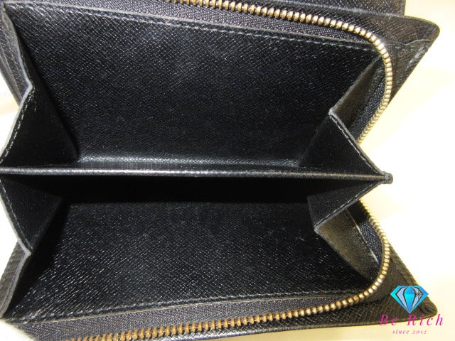 ルイ ヴィトン LOUIS VUITTON 二つ折り財布 エピ ポルト モネ ビエ トレゾール M63972 ノワール ブラック 黒 L字ファスナー 小銭入れ LV ロゴ 中財布 ミディアム ウォレット 【中古】【送料無料】 bs4227