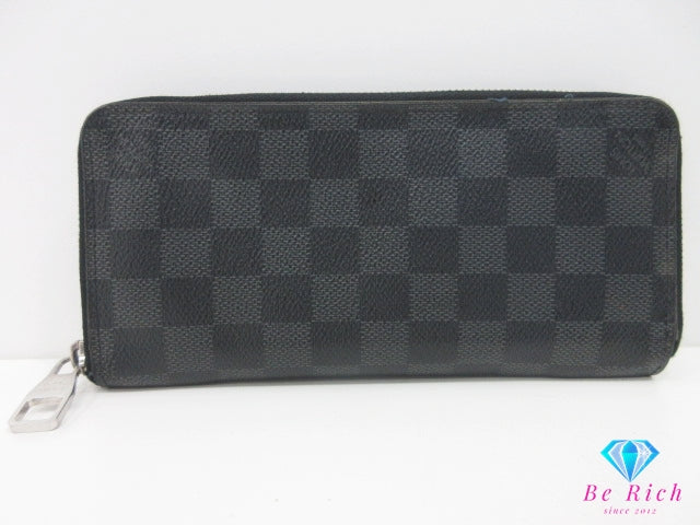 ルイ ヴィトン LOUIS VUITTON ラウンド ファスナー 長財布 ダミエ グラフィット ジッピー ウォレット ヴェルティカル N63095 ロゴ 二つ折り財布 【中古】【送料無料】 bs4229