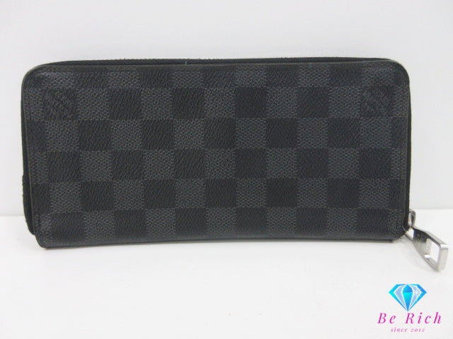 ルイ ヴィトン LOUIS VUITTON ラウンド ファスナー 長財布 ダミエ グラフィット ジッピー ウォレット ヴェルティカル N63095 ロゴ 二つ折り財布 【中古】【送料無料】 bs4229
