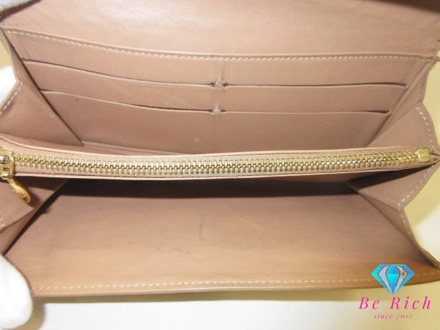 ルイ ヴィトン LOUIS VUITTON 長財布 モノグラム ヴェルニ M91380 ポシェット ポルト モネ クレディ ノワゼット ベージュ パテント レザー ロング ウォレット 【中古】【送料無料】 bs4231