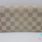 ルイ ヴィトン LOUIS VUITTON N61735 ダミエ アズール ポルト フォイユ サラ 白 グレー LV ロゴ 二つ折り財布 長財布 ロング ウォレット 【中古】【送料無料】bs4232