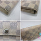 ルイ ヴィトン LOUIS VUITTON N61735 ダミエ アズール ポルト フォイユ サラ 白 グレー LV ロゴ 二つ折り財布 長財布 ロング ウォレット 【中古】【送料無料】bs4232