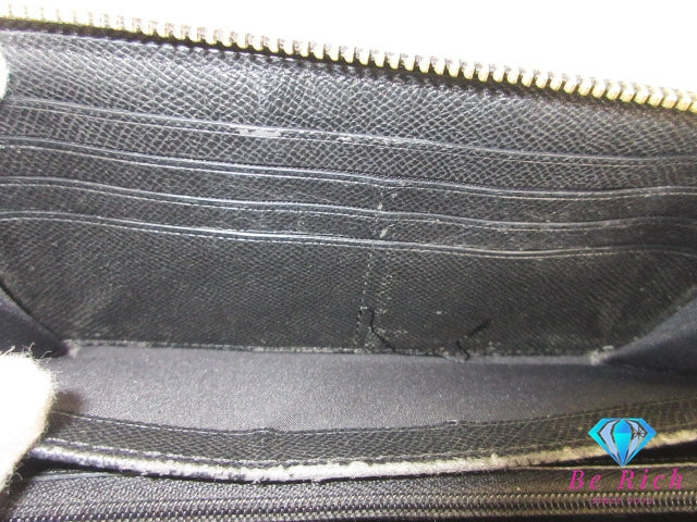 コーチ COACH ラウンド ファスナー 長財布 F54409 シグネチャー ブラウン ブラック 茶 黒 PVC レザー ロゴ 二つ折り財布 ロング ウォレット 【中古】【送料無料】 bs4236