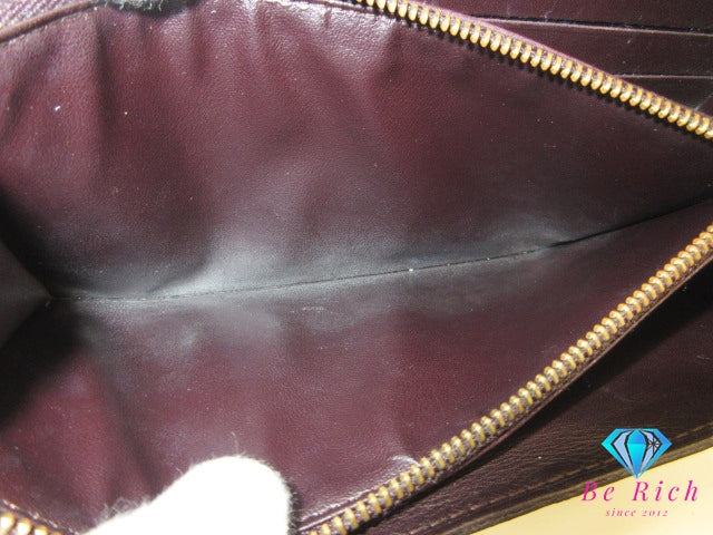 ルイ ヴィトン LOUIS VUITTON 二つ折り財布 長財布 モノグラム ヴェルニ ポルト フォイユ サラ M93524 アマラント パープル系 紫 パテント レザー LV ロゴ ロング ウォレット 【中古】【送料無料】 bs4242