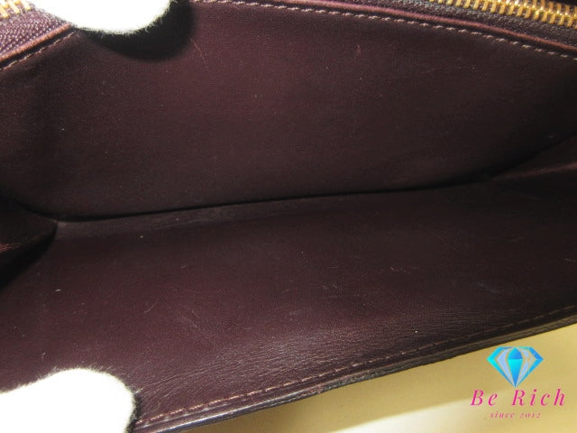 ルイ ヴィトン LOUIS VUITTON 二つ折り財布 長財布 モノグラム ヴェルニ ポルト フォイユ サラ M93524 アマラント パープル系 紫 パテント レザー LV ロゴ ロング ウォレット 【中古】【送料無料】 bs4242