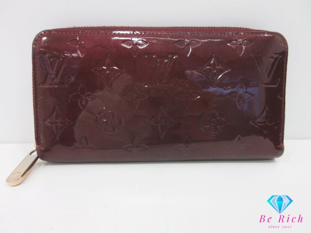 ルイ ヴィトン LOUIS VUITTON モノグラム ヴェルニ ジッピー ウォレット M91536 ルージュ フォー ヴィスト ロゴ 二つ折り財布 長財布 ロング  【中古】【送料無料】 bs4244
