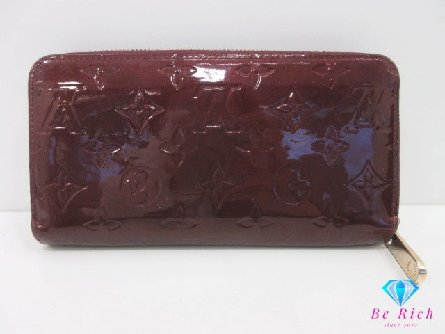 ルイ ヴィトン LOUIS VUITTON モノグラム ヴェルニ ジッピー ウォレット M91536 ルージュ フォー ヴィスト ロゴ 二つ折り財布 長財布 ロング  【中古】【送料無料】 bs4244
