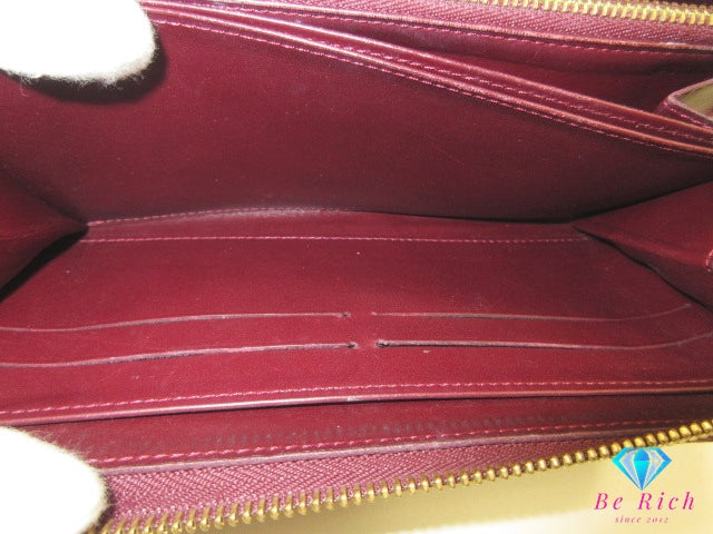ルイ ヴィトン LOUIS VUITTON モノグラム ヴェルニ ジッピー ウォレット M91536 ルージュ フォー ヴィスト ロゴ 二つ折り財布 長財布 ロング  【中古】【送料無料】 bs4244