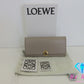 ロエベ LOEWE ペブル コンチネンタル ウォレット 二つ折り 長財布 CANBACWX01 ベージュ レザー ロゴ 財布 ロング ウォレット 【中古】【送料無料】bs4245