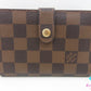 ルイ ヴィトン LOUIS VUITTON がま口 二つ折り財布 ダミエ ポルト モネ ビエ ヴィエノワ N61664 エベヌ ブラウン 茶 LV ロゴ 中財布 ミディアム コンパクト ウォレット  【中古】【送料無料】 bs4248