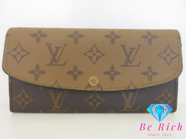 ルイ ヴィトン LOUIS VUITTON 二つ折り 長財布 モノグラム リバース ポルトフォイユ エミリー M82157 LV ロゴ ロング ウォレット 【中古】【送料無料】bs4250