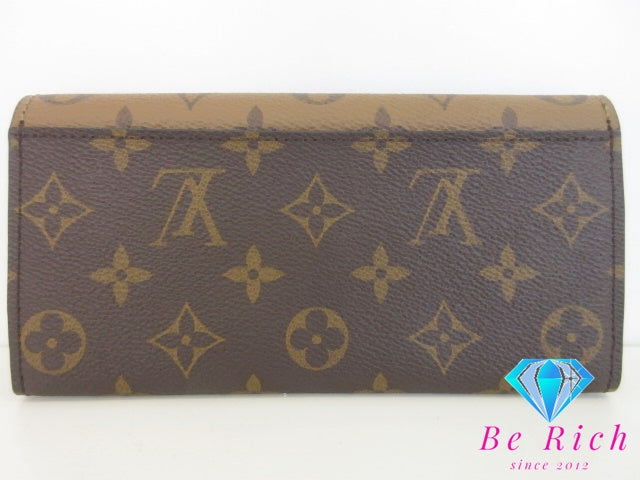 ルイ ヴィトン LOUIS VUITTON 二つ折り 長財布 モノグラム リバース ポルトフォイユ エミリー M82157 LV ロゴ ロング ウォレット 【中古】【送料無料】bs4250