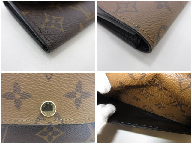ルイ ヴィトン LOUIS VUITTON 二つ折り 長財布 モノグラム リバース ポルトフォイユ エミリー M82157 LV ロゴ ロング ウォレット 【中古】【送料無料】bs4250