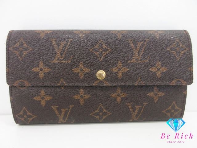 ルイ ヴィトン LOUIS VUITTON 二つ折り財布 長財布 モノグラム ポシェット ポルト モネ クレディ M61726 LV ロゴ ロング ウォレット 【中古】【送料無料】bs4253