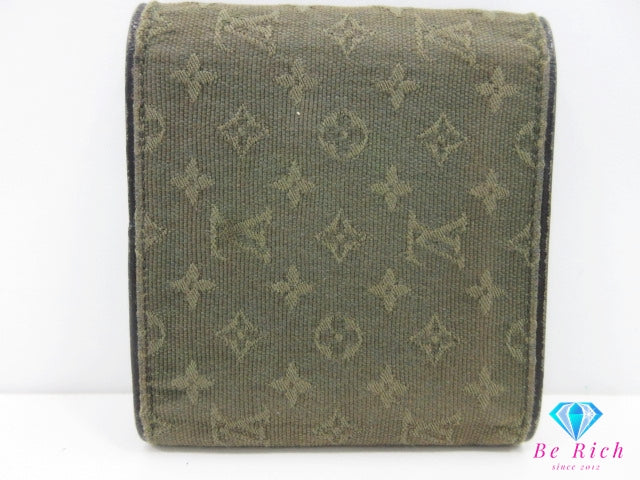 ルイ ヴィトン LOUIS VUITTON 三つ折り財布 モノグラム ミニ ポルト ビエ カルト クレディ モネ M92440 TST カーキ グリーン 緑 キャンバス レザー コンパクト ウォレット 【中古】【送料無料】 bs4254