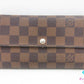 ルイ ヴィトン LOUIS VUITTON 二つ折り財布 長財布 ダミエ ポルト フォイユ サラ N61734 エベヌ ブラウン 茶 LV ロゴ ロング ウォレット 【中古】【送料無料】 bs4256
