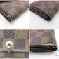 ルイ ヴィトン LOUIS VUITTON 二つ折り財布 長財布 ダミエ ポルト フォイユ サラ N61734 エベヌ ブラウン 茶 LV ロゴ ロング ウォレット 【中古】【送料無料】 bs4256