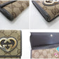 グッチ GUCCI Wホック 二つ折り財布 長財布 245723 GG ラブリー ハート カーキ ベージュ キャンバス レザー ロゴ ロング ウォレット 【中古】【送料無料】bs4257
