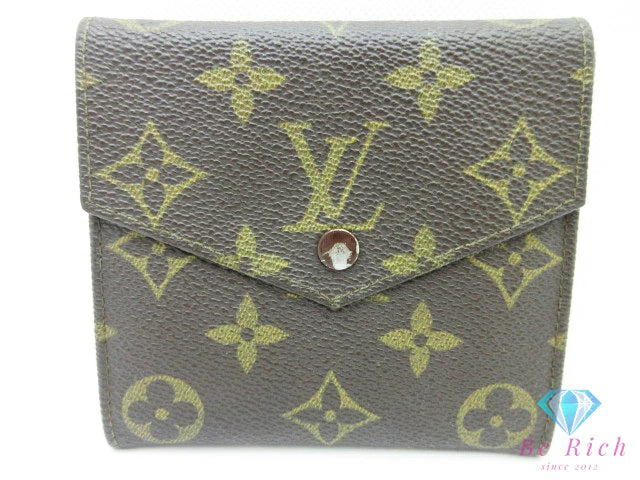 ルイ ヴィトン LOUIS VUITTON Wホック 二つ折り財布 モノグラム ポルト モネ ビエ カルトクレディ M61660 LV ロゴ コンパクト ウォレット 【中古】【送料無料】 bs4274