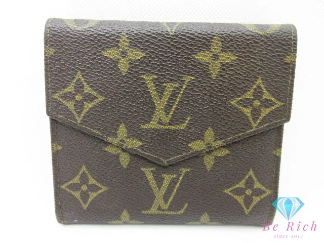 ルイ ヴィトン LOUIS VUITTON Wホック 二つ折り財布 モノグラム ポルト モネ ビエ カルトクレディ M61660 LV ロゴ コンパクト ウォレット 【中古】【送料無料】 bs4274