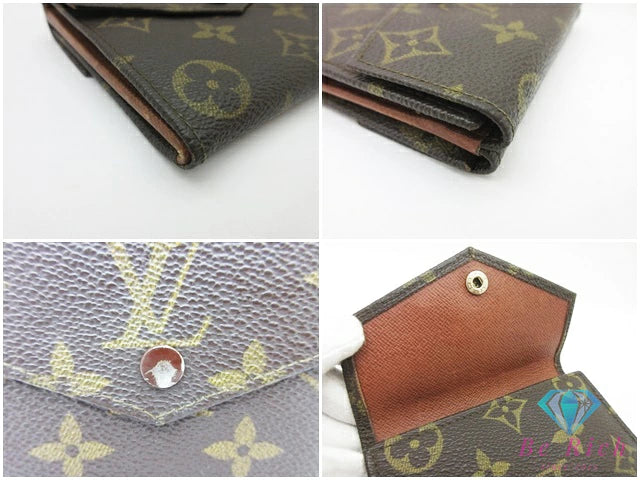 ルイ ヴィトン LOUIS VUITTON Wホック 二つ折り財布 モノグラム ポルト モネ ビエ カルトクレディ M61660 LV ロゴ コンパクト ウォレット 【中古】【送料無料】 bs4274