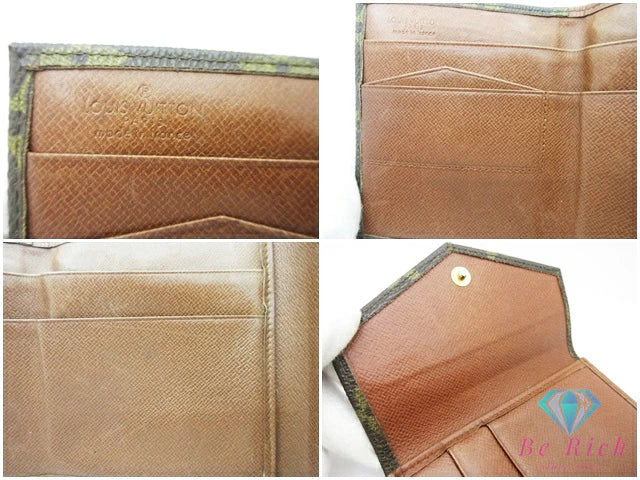 ルイ ヴィトン LOUIS VUITTON Wホック 二つ折り財布 モノグラム ポルト モネ ビエ カルトクレディ M61660 LV ロゴ コンパクト ウォレット 【中古】【送料無料】 bs4274