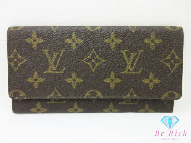 ルイ ヴィトン LOUIS VUITTON 長財布 札入れ モノグラム ポルト 円 M61820 LV ロゴ 小銭入れなし 二つ折り財布 ロング ウォレット 【中古】【送料無料】 bs4275