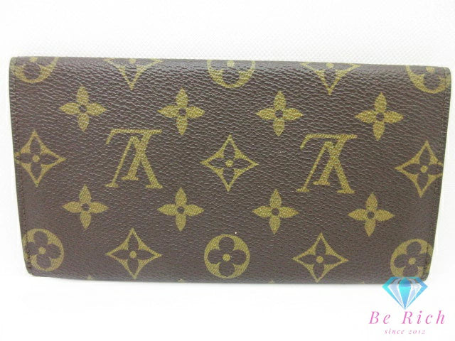 ルイ ヴィトン LOUIS VUITTON 長財布 札入れ モノグラム ポルト 円 M61820 LV ロゴ 小銭入れなし 二つ折り財布 ロング ウォレット 【中古】【送料無料】 bs4275